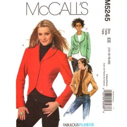 5245 MCCALLS FLEECE WOOL FUR CURVY COLLAR JACKET PATTERN 6-12